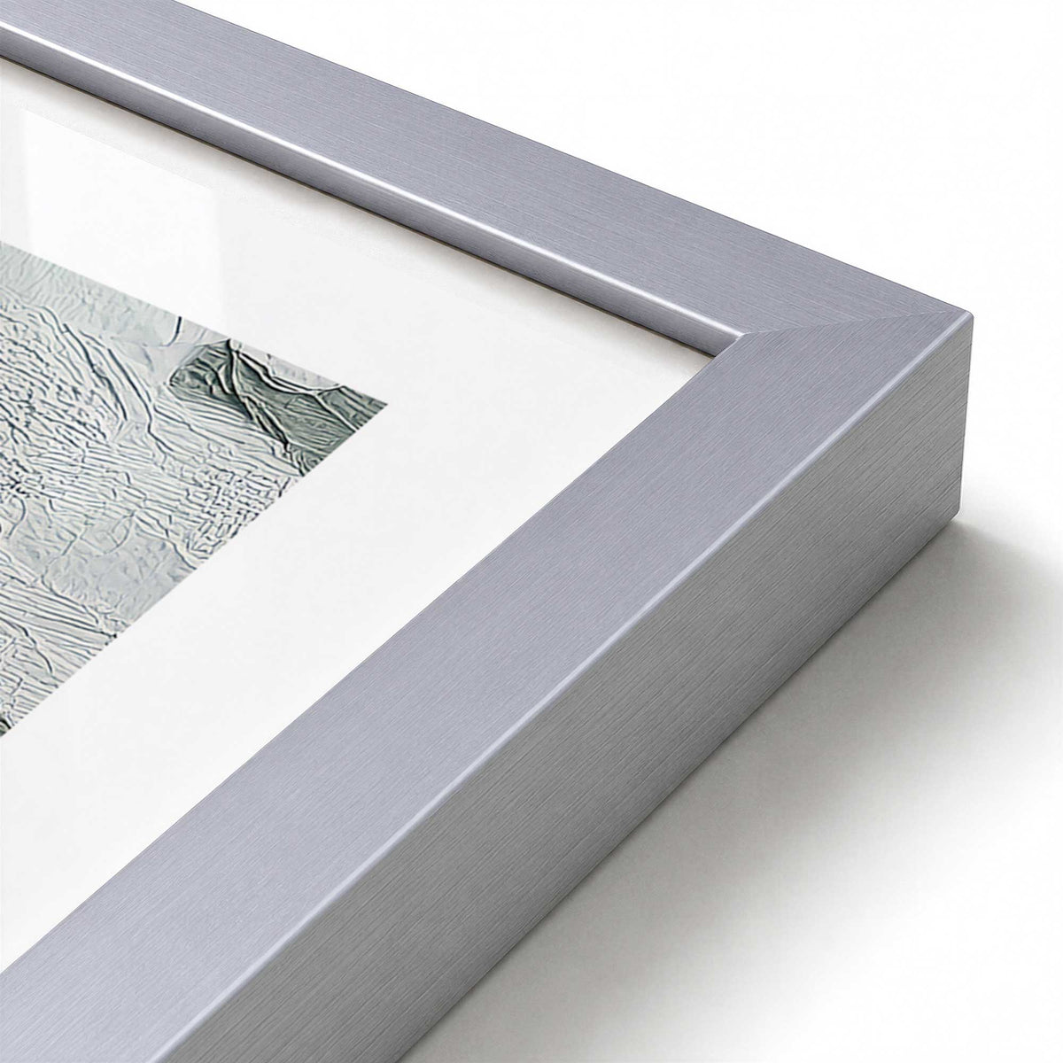 [Color:Polished Chrome], Picture of art in a Polished Chrome frame at an angle