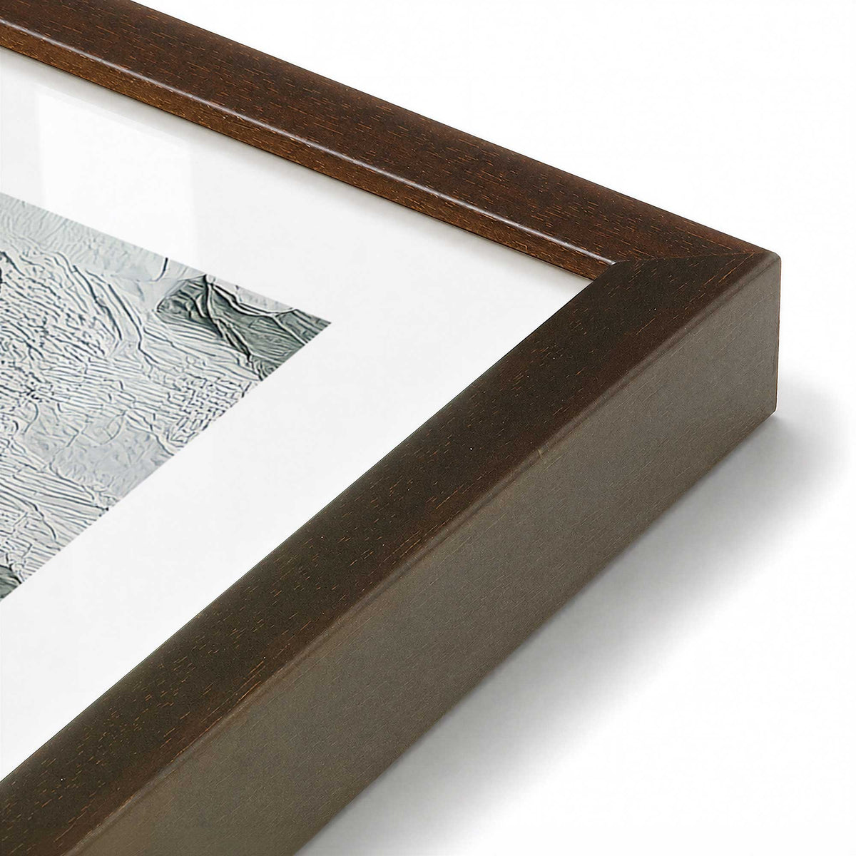 [Color:Belvinder Brown], Picture of art in a Belvinder Brown frame at an angle