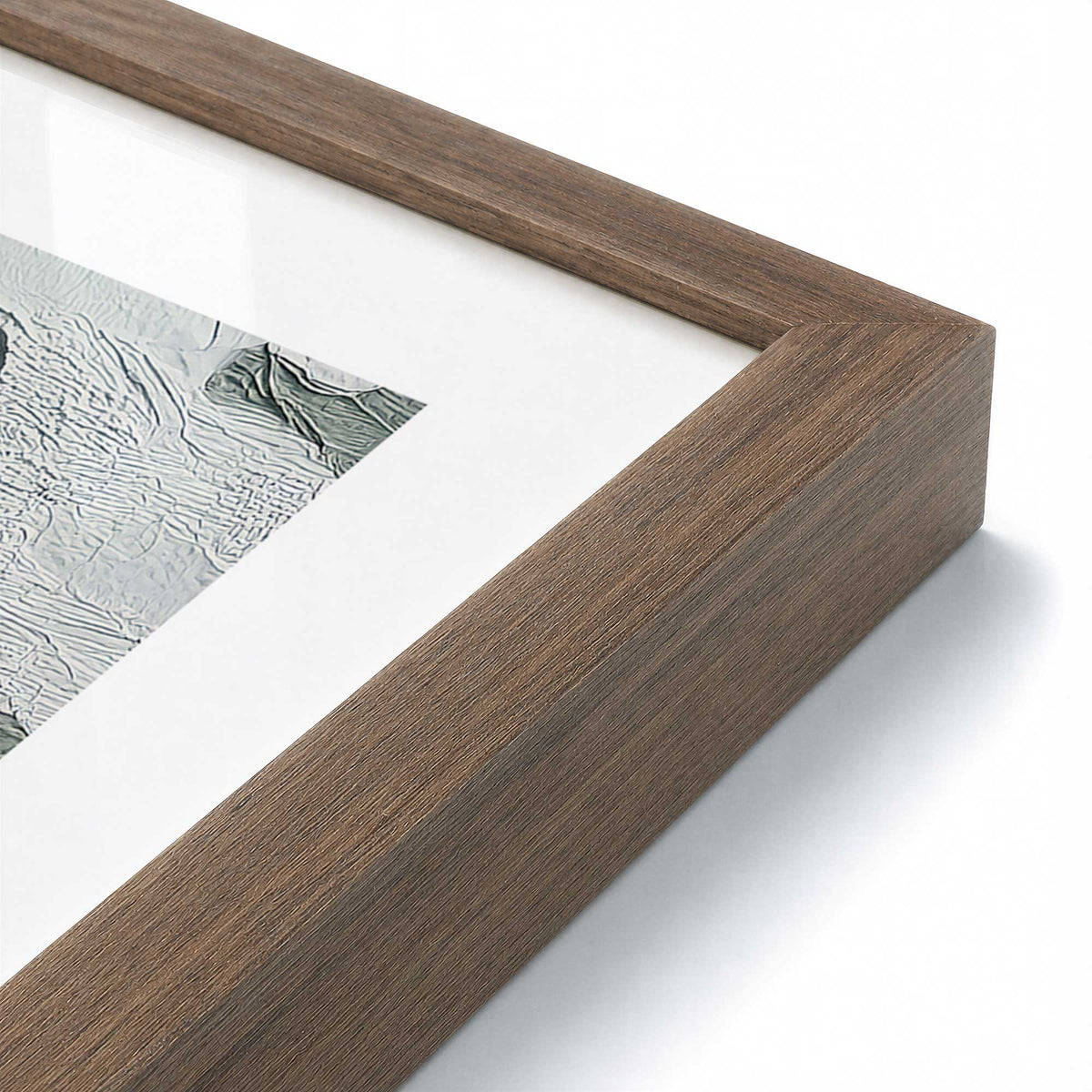 [Color:Walnut], Picture of art in a Walnut frame at an angle