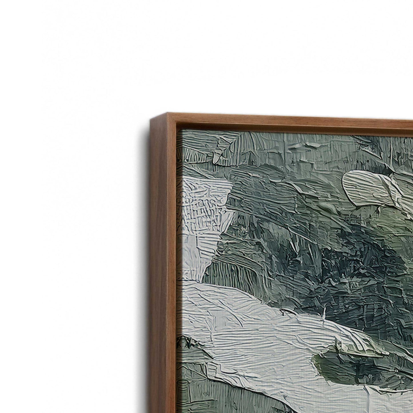 [Color:Walnut], Picture of art in a Walnut frame at an angle