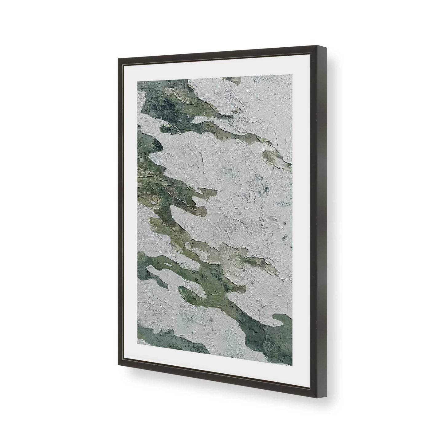 [Color:Satin Black], Picture of art in a Satin Black frame of the corner
