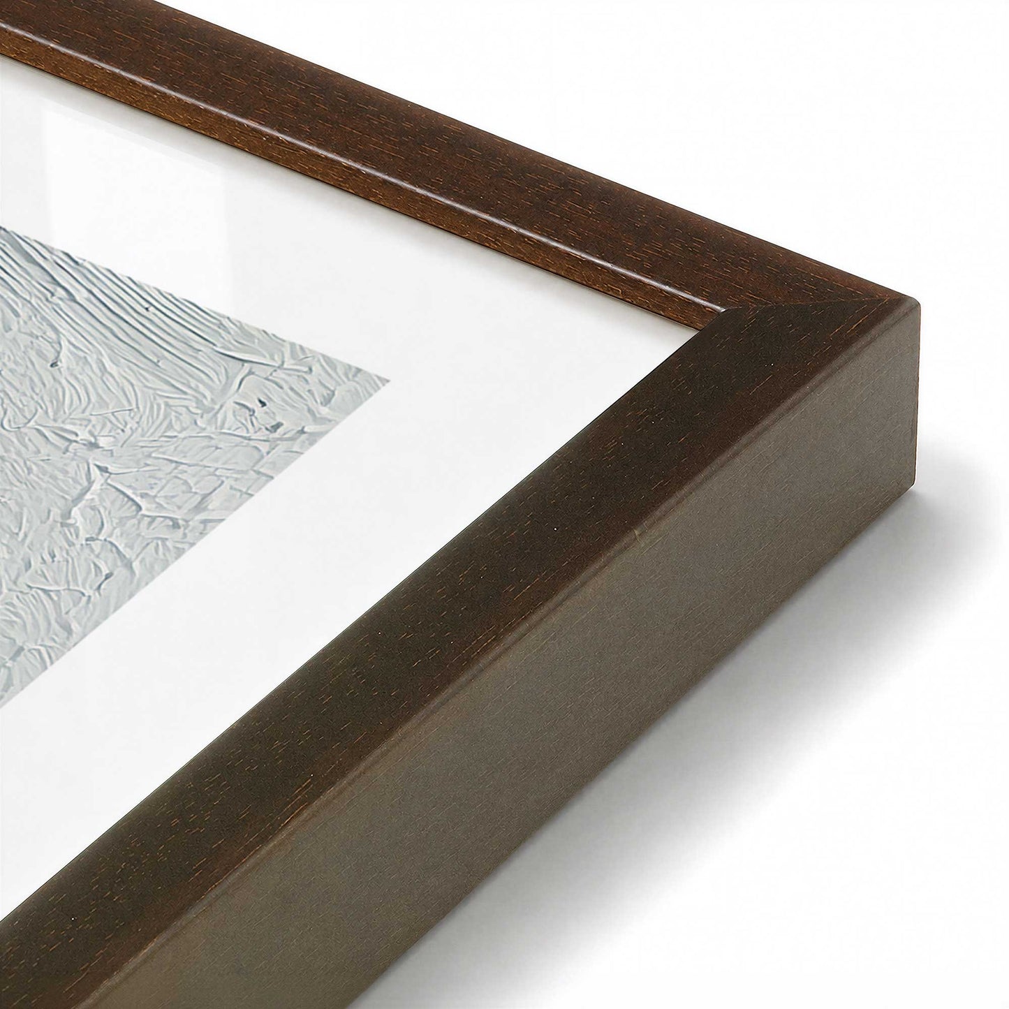 [Color:Brown], Picture of art in a Brown frame at an angle