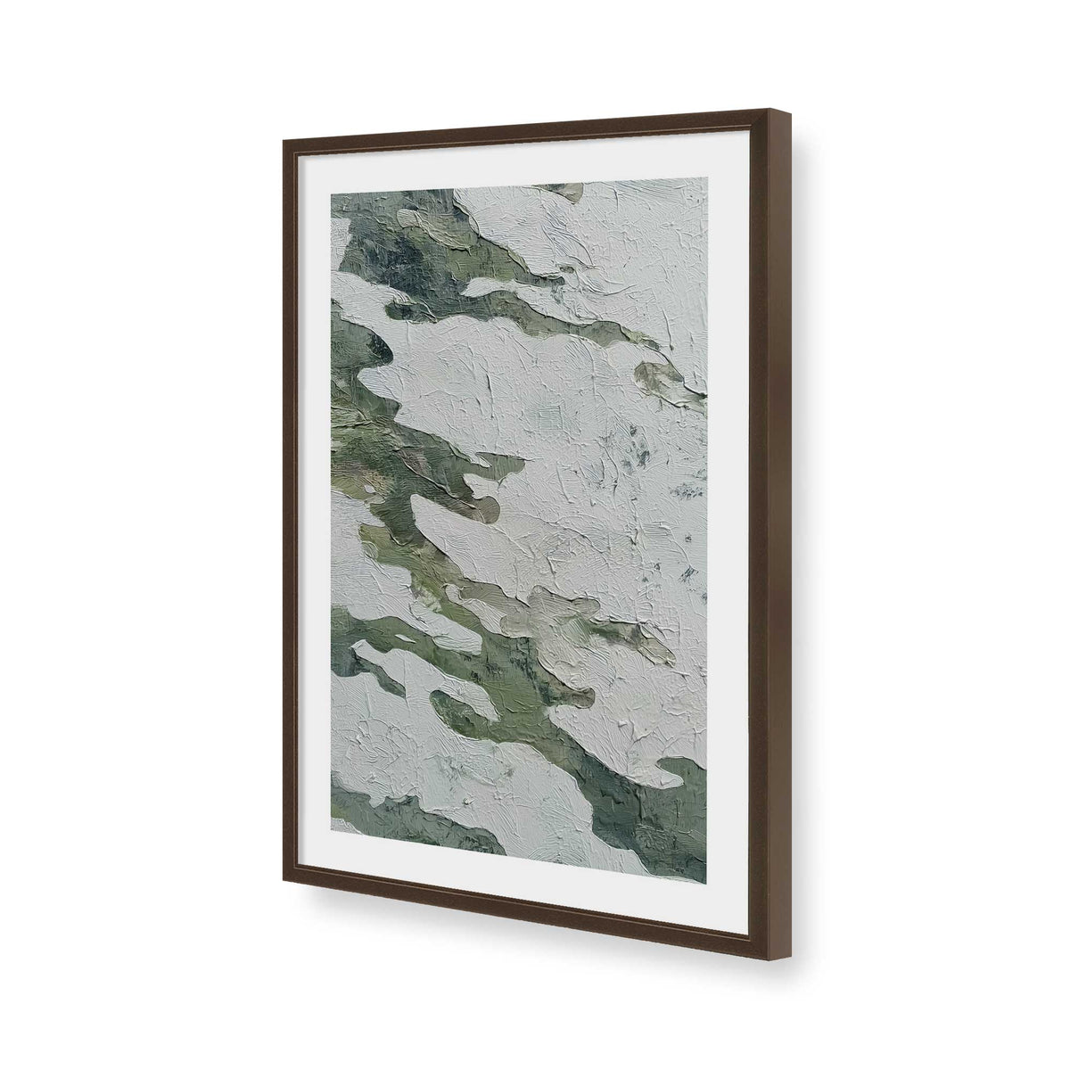 [Color:Brown], Picture of art in a Brown frame of the corner