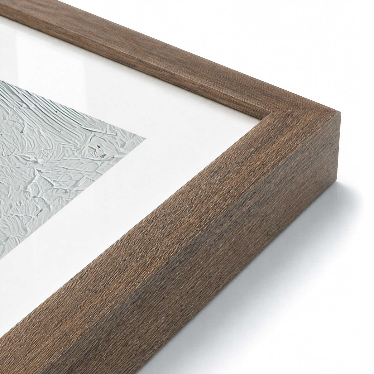 [Color:Walnut], Picture of art in a Walnut frame at an angle