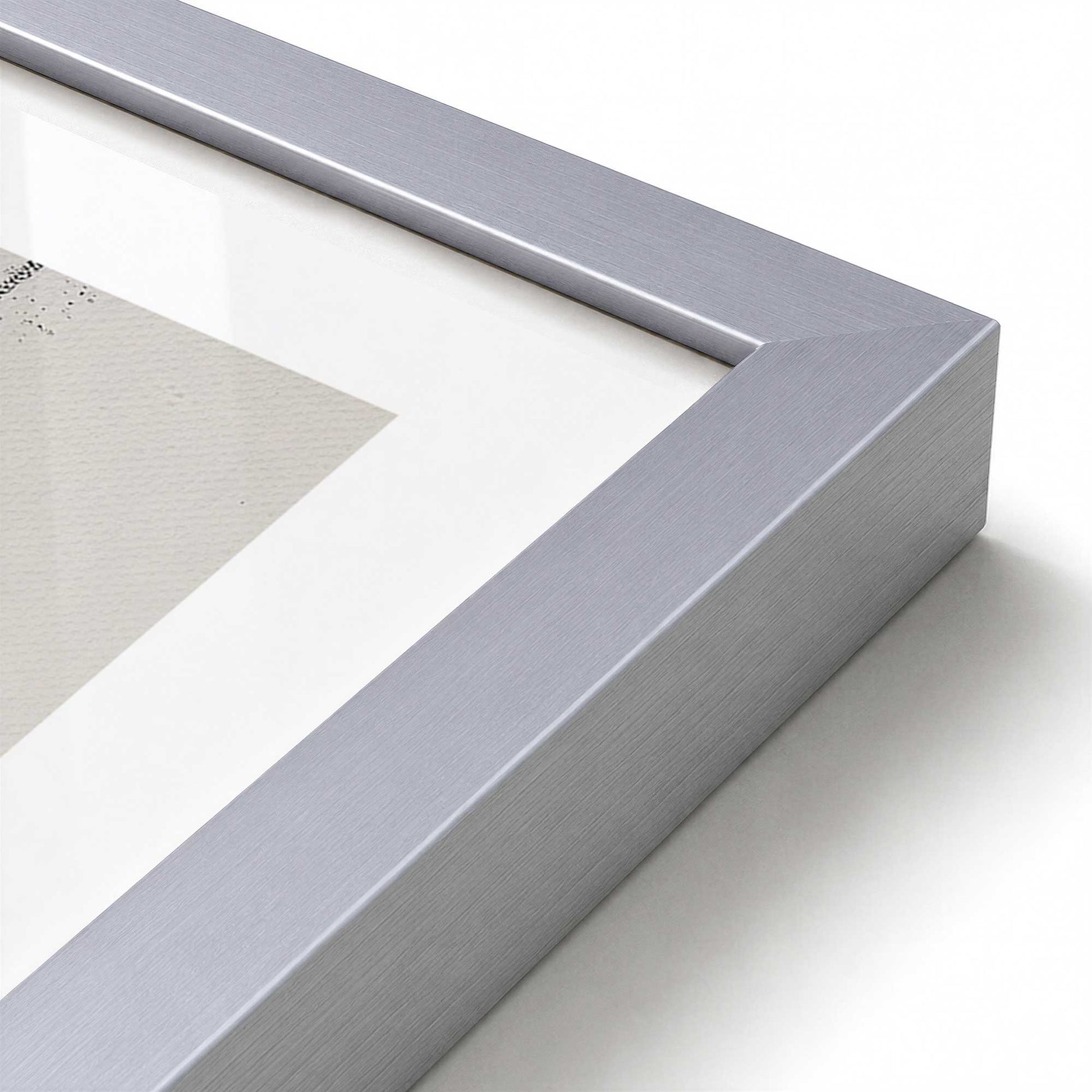 [Color:Polished Chrome], Picture of art in a Polished Chrome frame at an angle