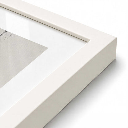 [Color:Opaque White], Picture of art in a Opaque White frame at an angle