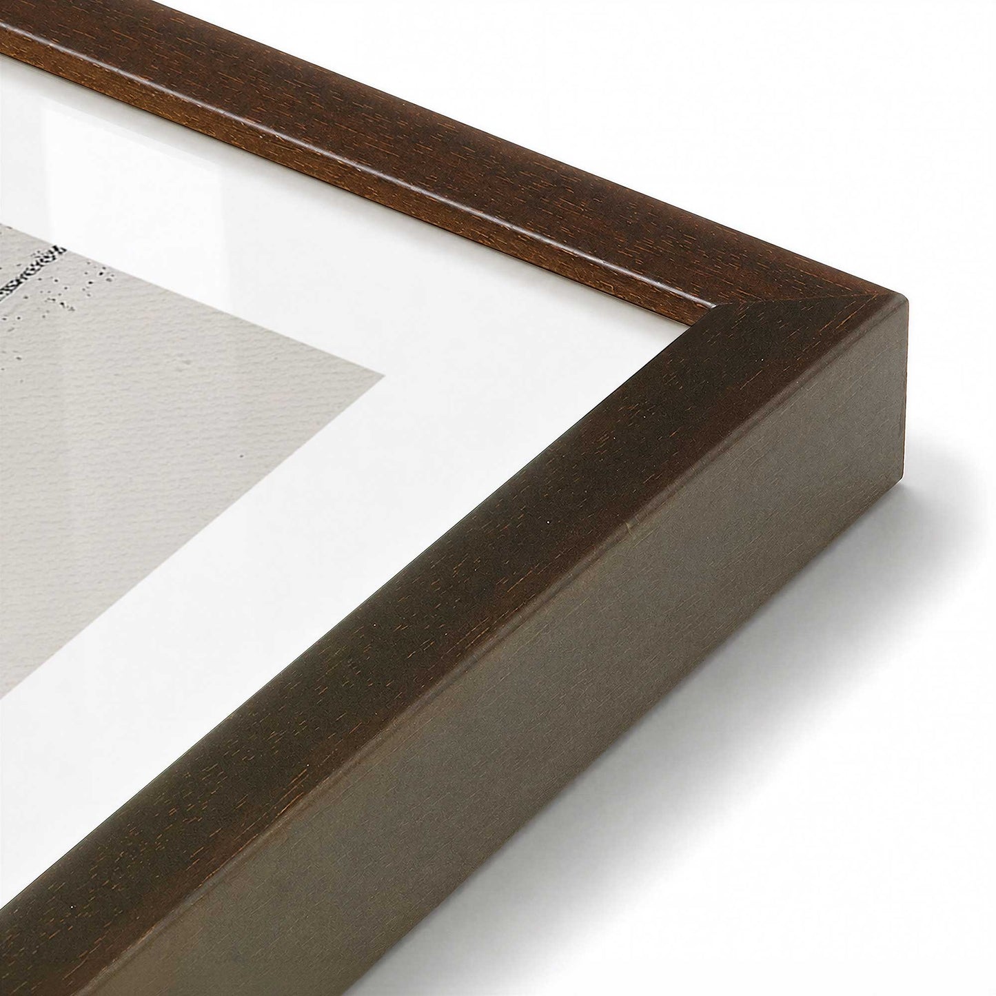 [Color:Brown], Picture of art in a Brown frame at an angle