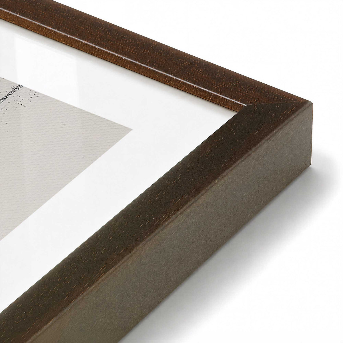 [Color:Brown], Picture of art in a Brown frame at an angle