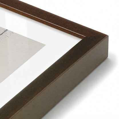 [Color:Brown], Picture of art in a Brown frame at an angle