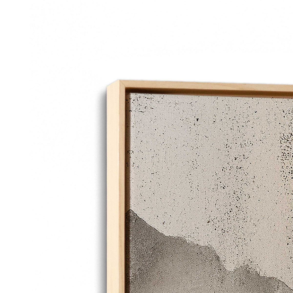 [Color:American Maple], Picture of art in a American Maple frame at an angle