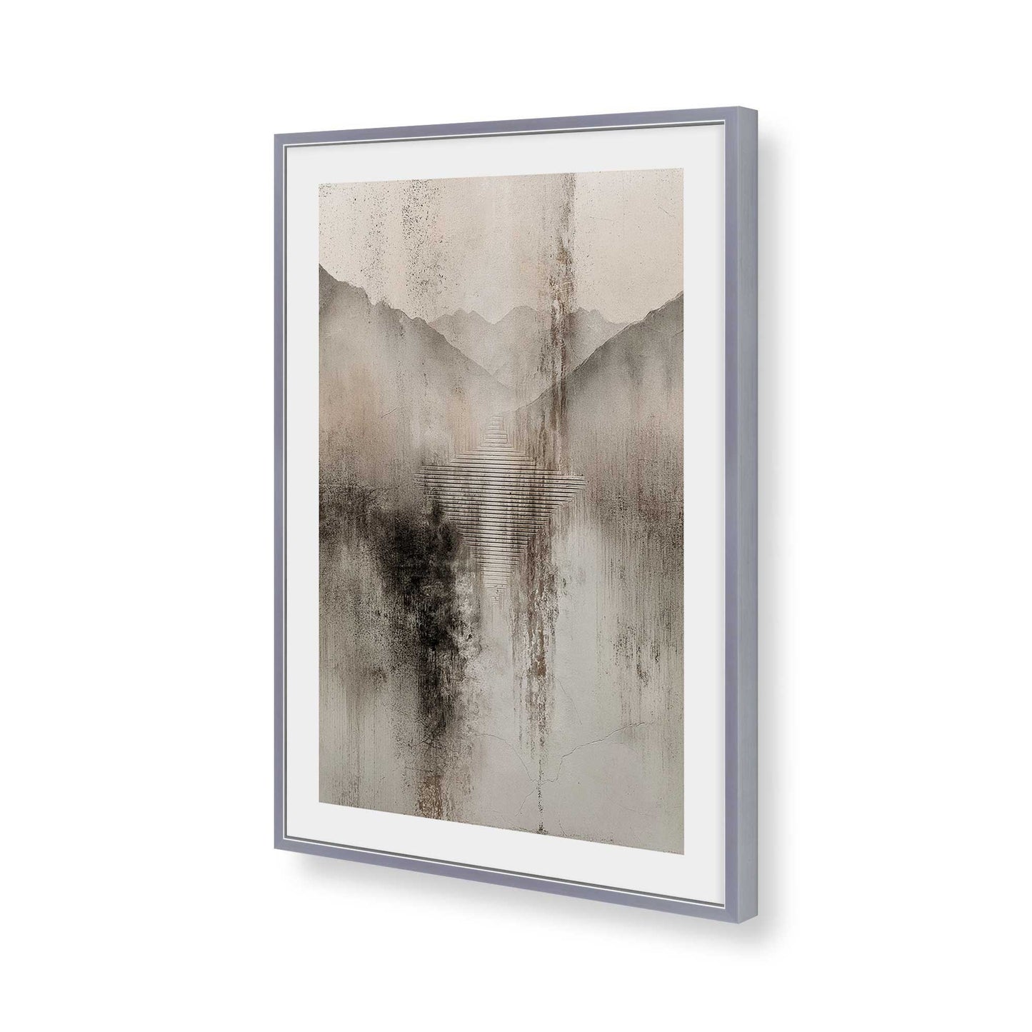 [Color:Polished Chrome], Picture of art in a Polished Chrome frame of the corner