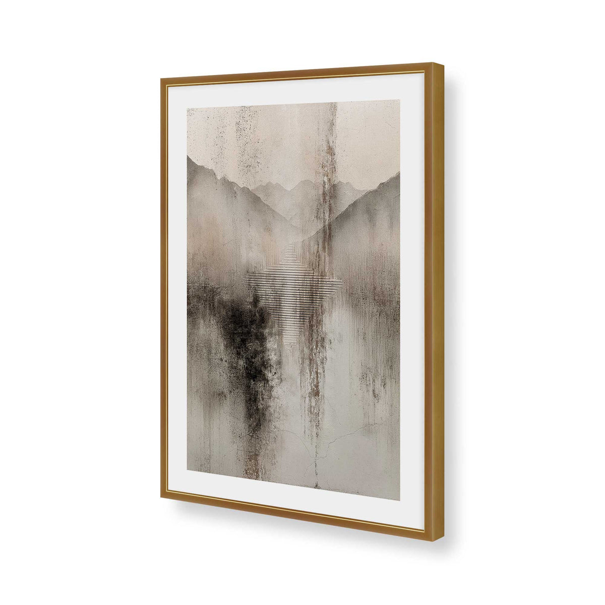 [Color:Polished Gold], Picture of art in a Polished Gold frame of the corner