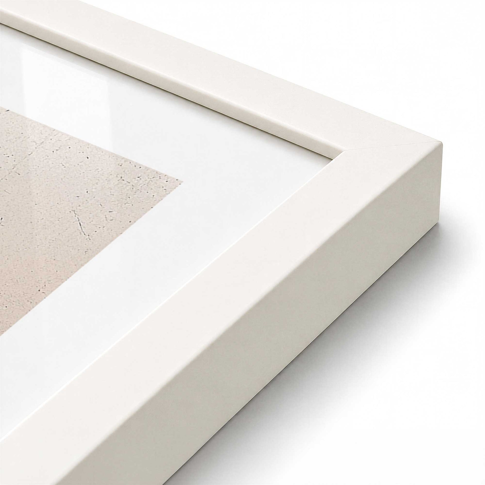 [Color:Opaque White], Picture of art in a Opaque White frame at an angle