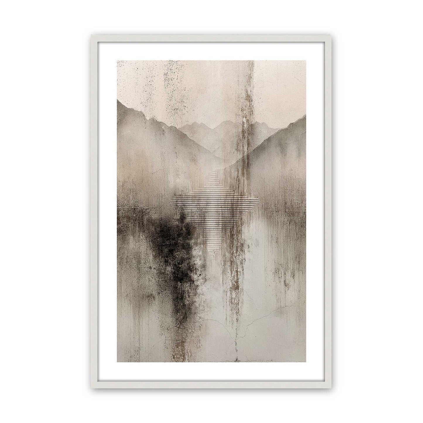 [Color:Opaque White], Picture of art in a Opaque White frame