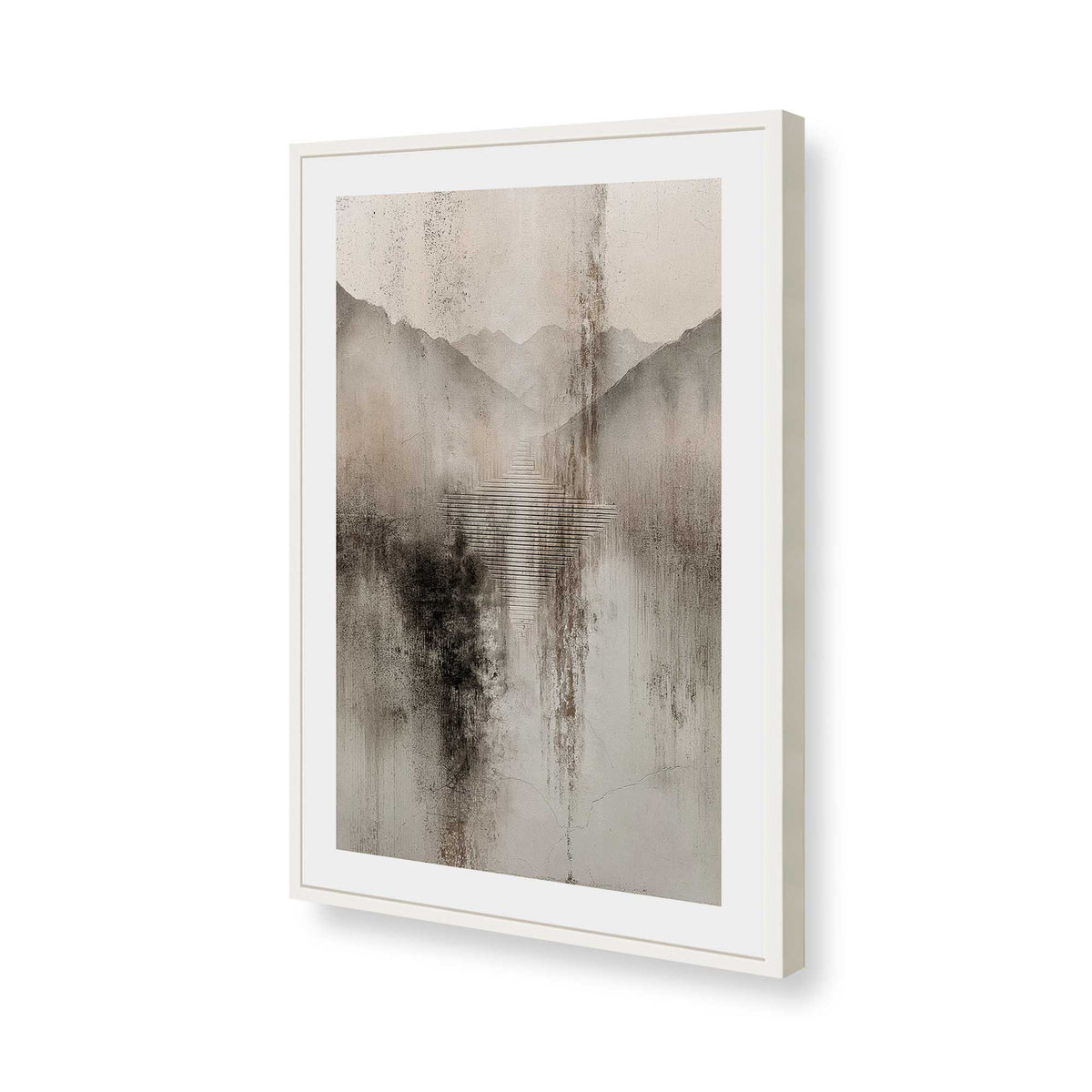 [Color:Opaque White], Picture of art in a Opaque White frame of the corner