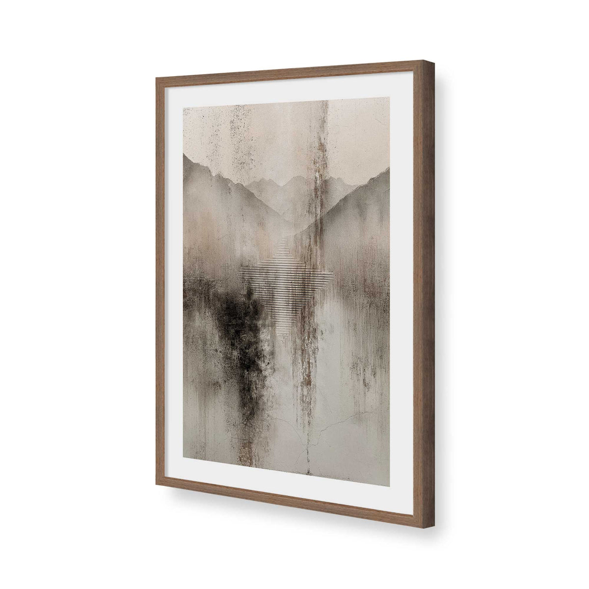 [Color:Walnut], Picture of art in a Walnut frame of the corner
