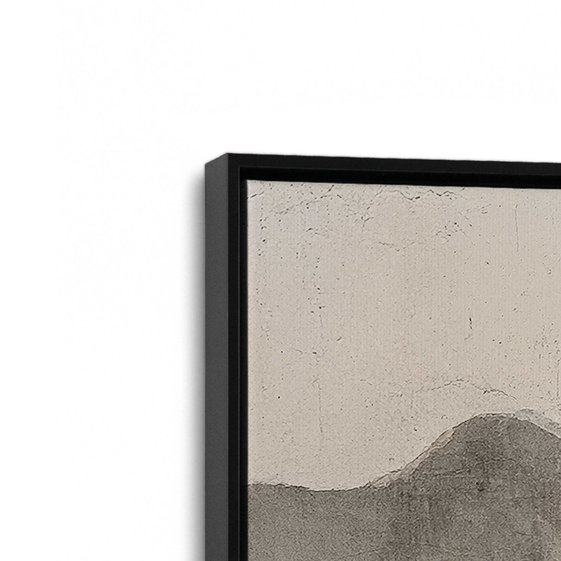[Color:Satin Black], Picture of art in a Satin Black frame at an angle