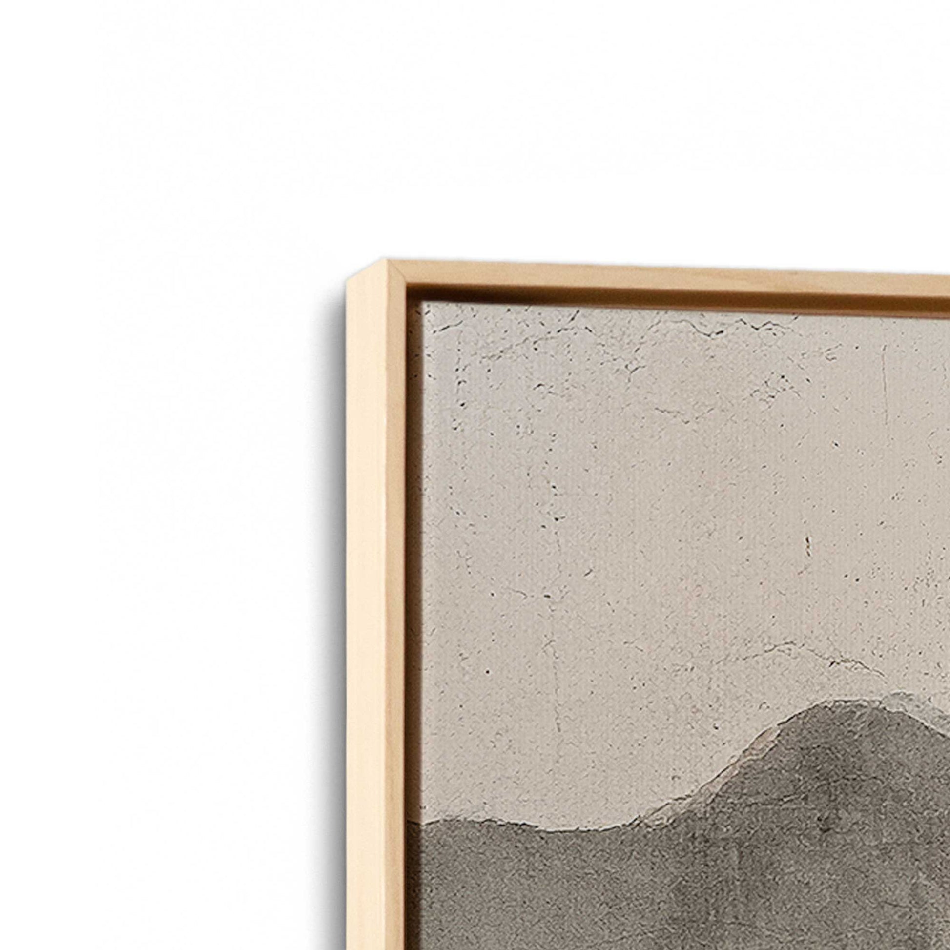 [Color:American Maple], Picture of art in a American Maple frame at an angle