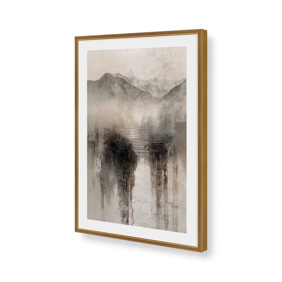 [Color:Polished Gold], Picture of art in a Polished Gold frame of the corner