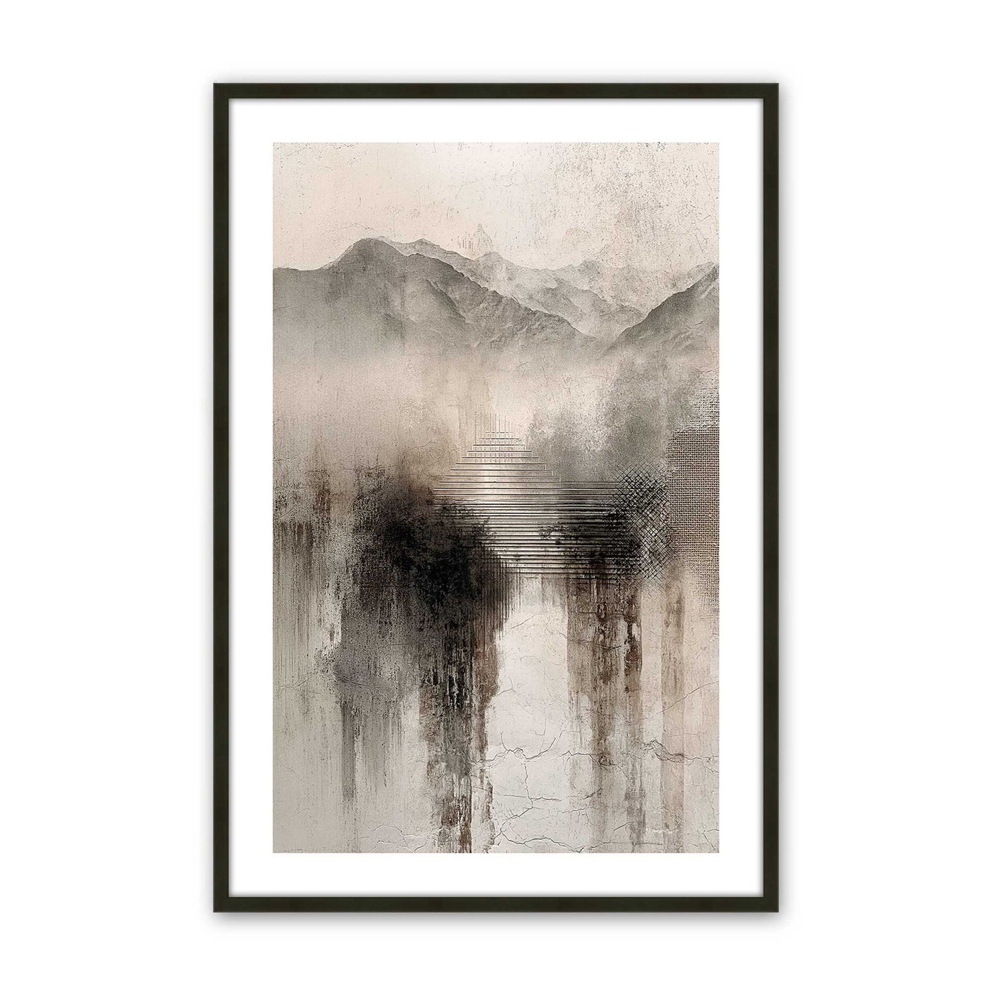 [Color:Satin Black], Picture of art in a Satin Black frame