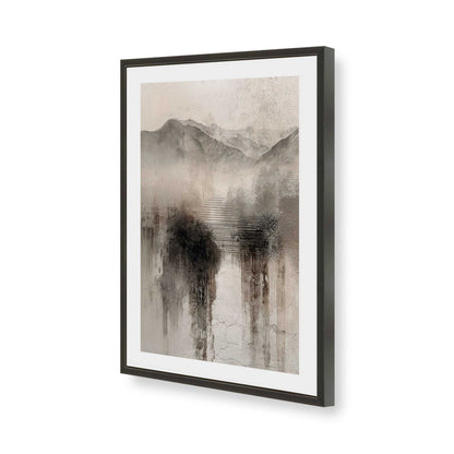 [Color:Satin Black], Picture of art in a Satin Black frame of the corner