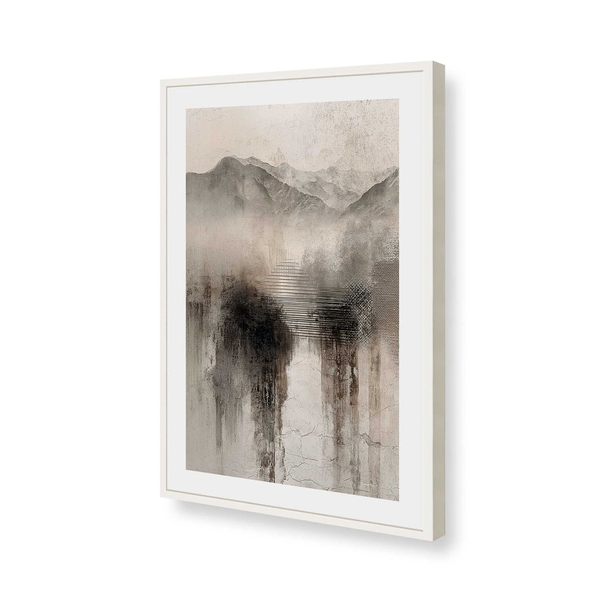 [Color:Opaque White], Picture of art in a Opaque White frame of the corner
