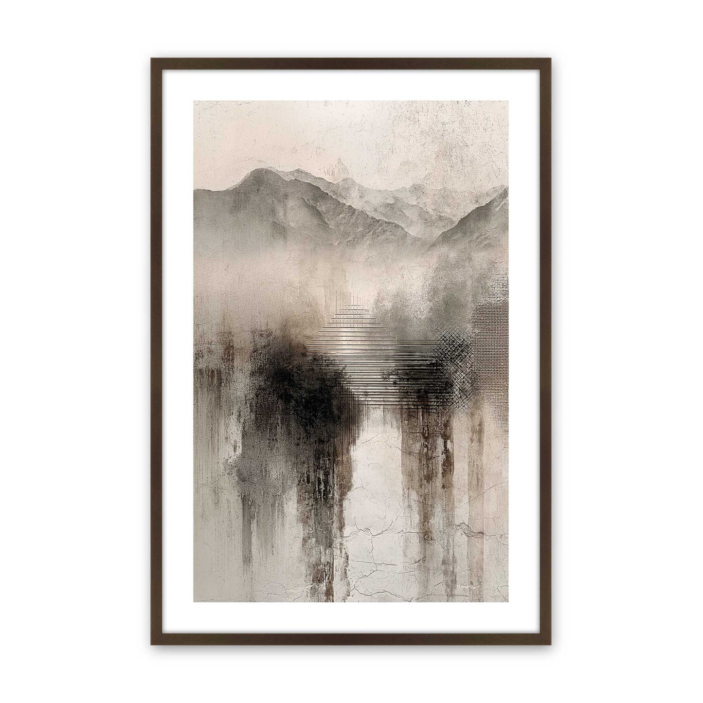 [Color:Brown], Picture of art in a Brown frame
