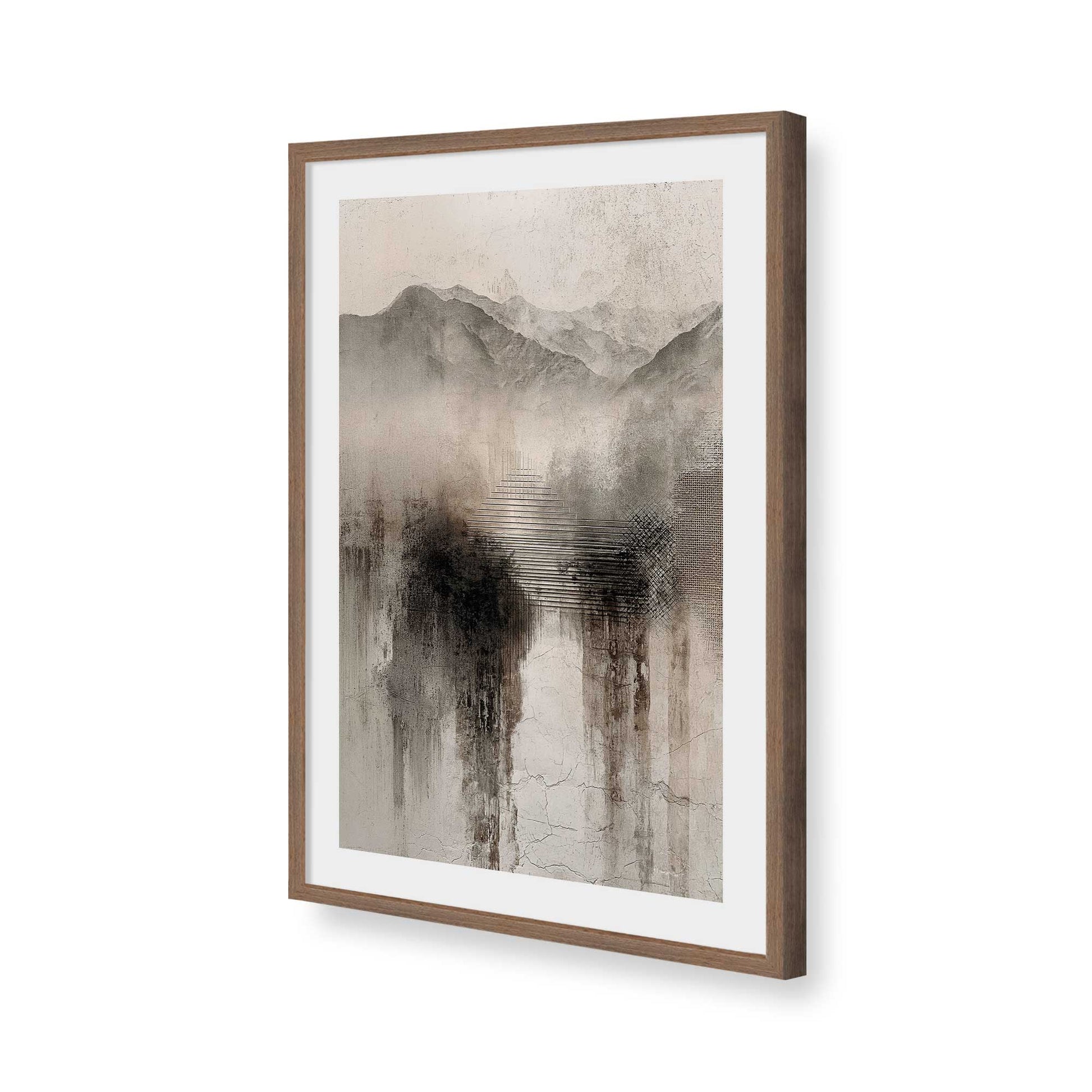 [Color:Walnut], Picture of art in a Walnut frame of the corner