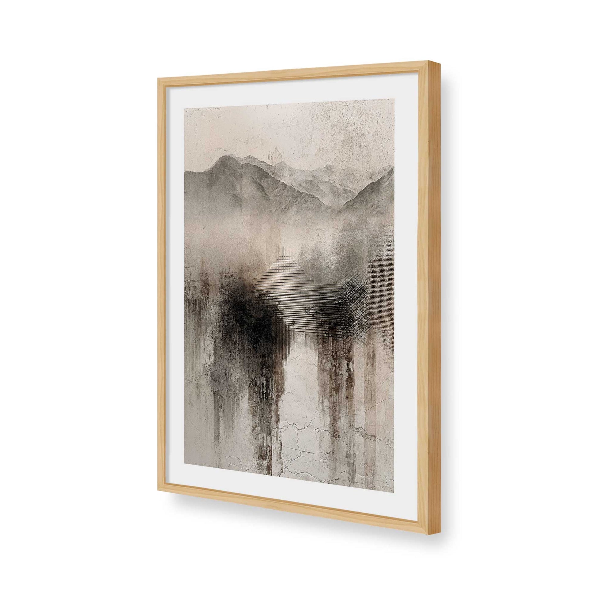 [Color:American Maple], Picture of art in a American Maple frame of the corner