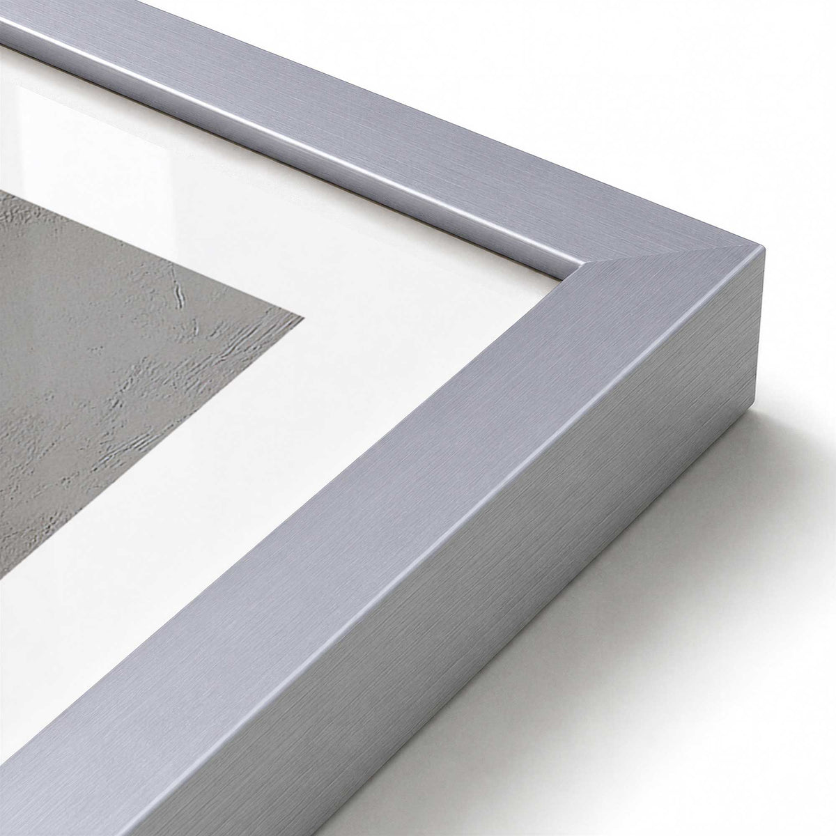 [Color:Polished Chrome], Picture of art in a Polished Chrome frame at an angle