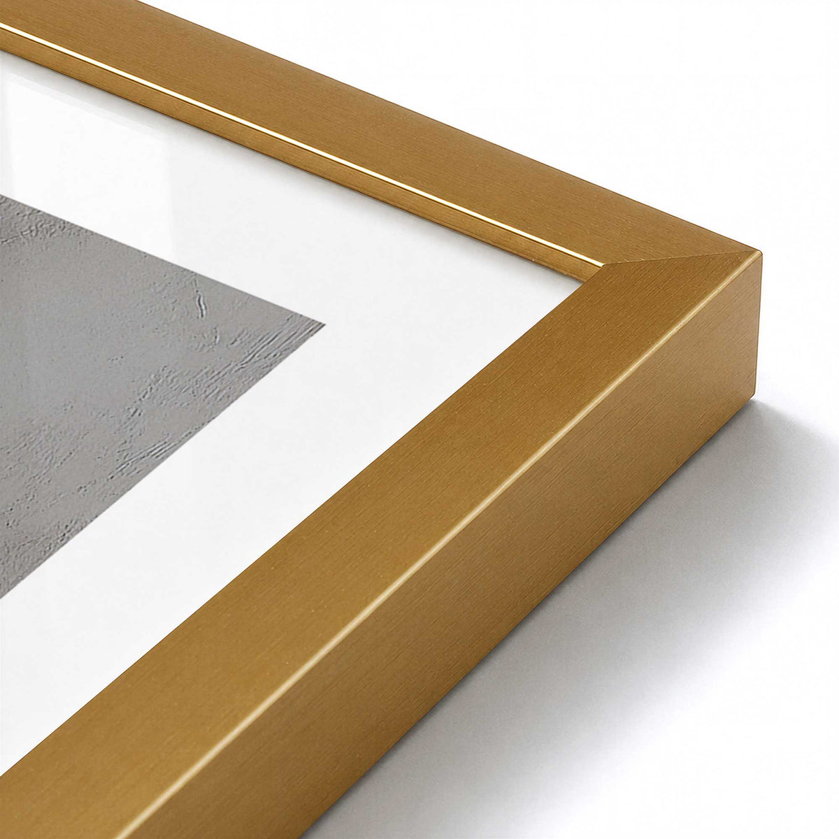 [Color:Polished Gold], Picture of art in a Polished Gold frame at an angle