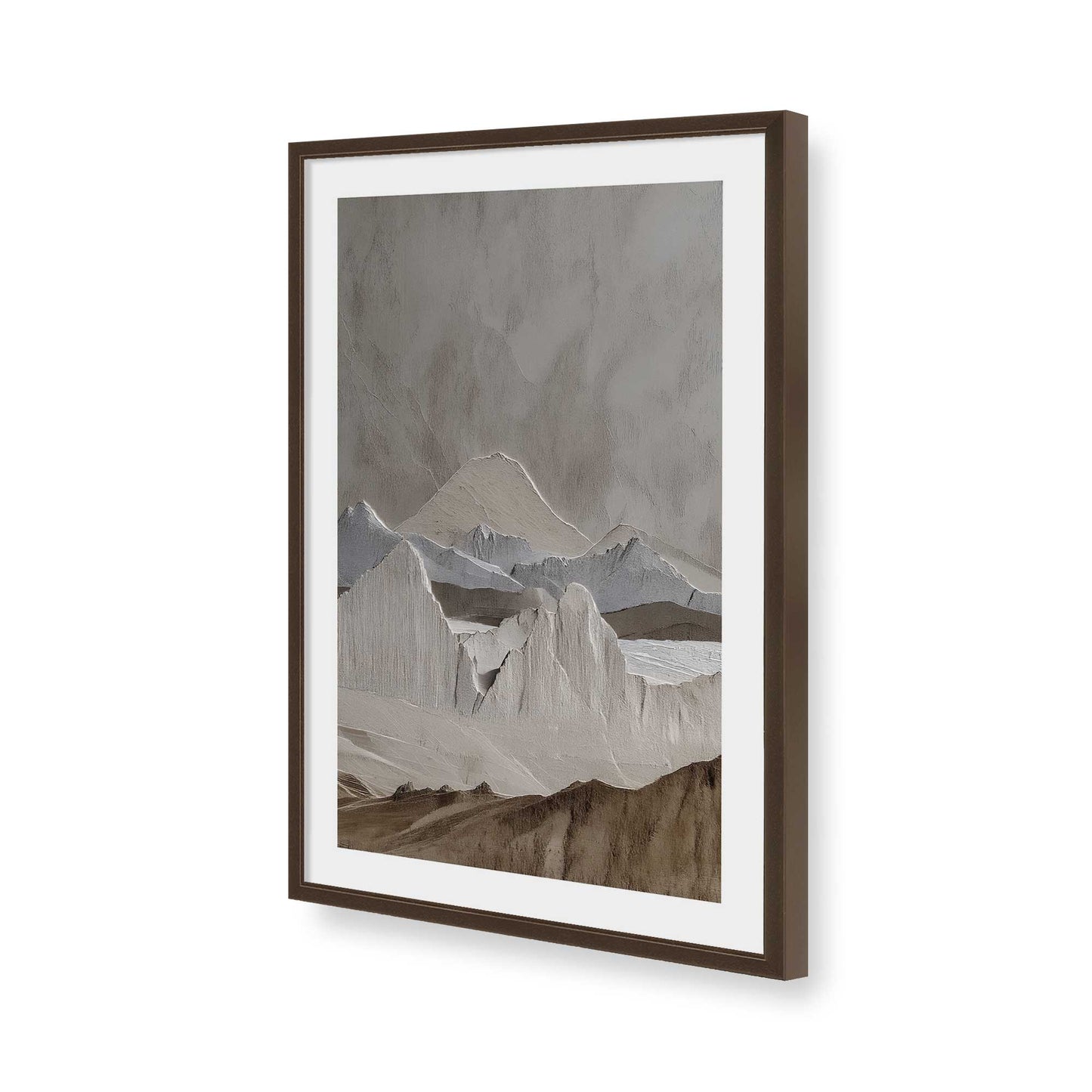 [Color:Brown], Picture of art in a Brown frame of the corner