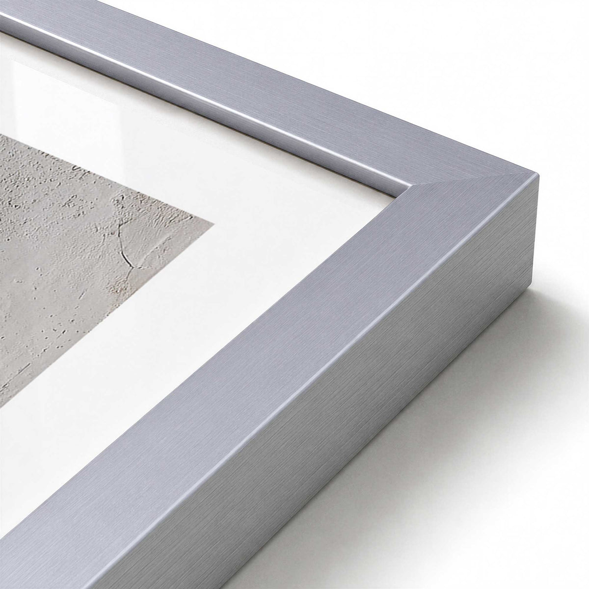 [Color:Polished Chrome], Picture of art in a Polished Chrome frame at an angle