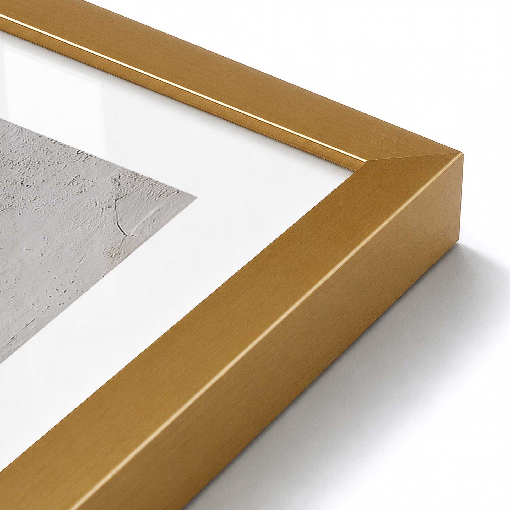 [Color:Polished Gold], Picture of art in a Polished Gold frame at an angle