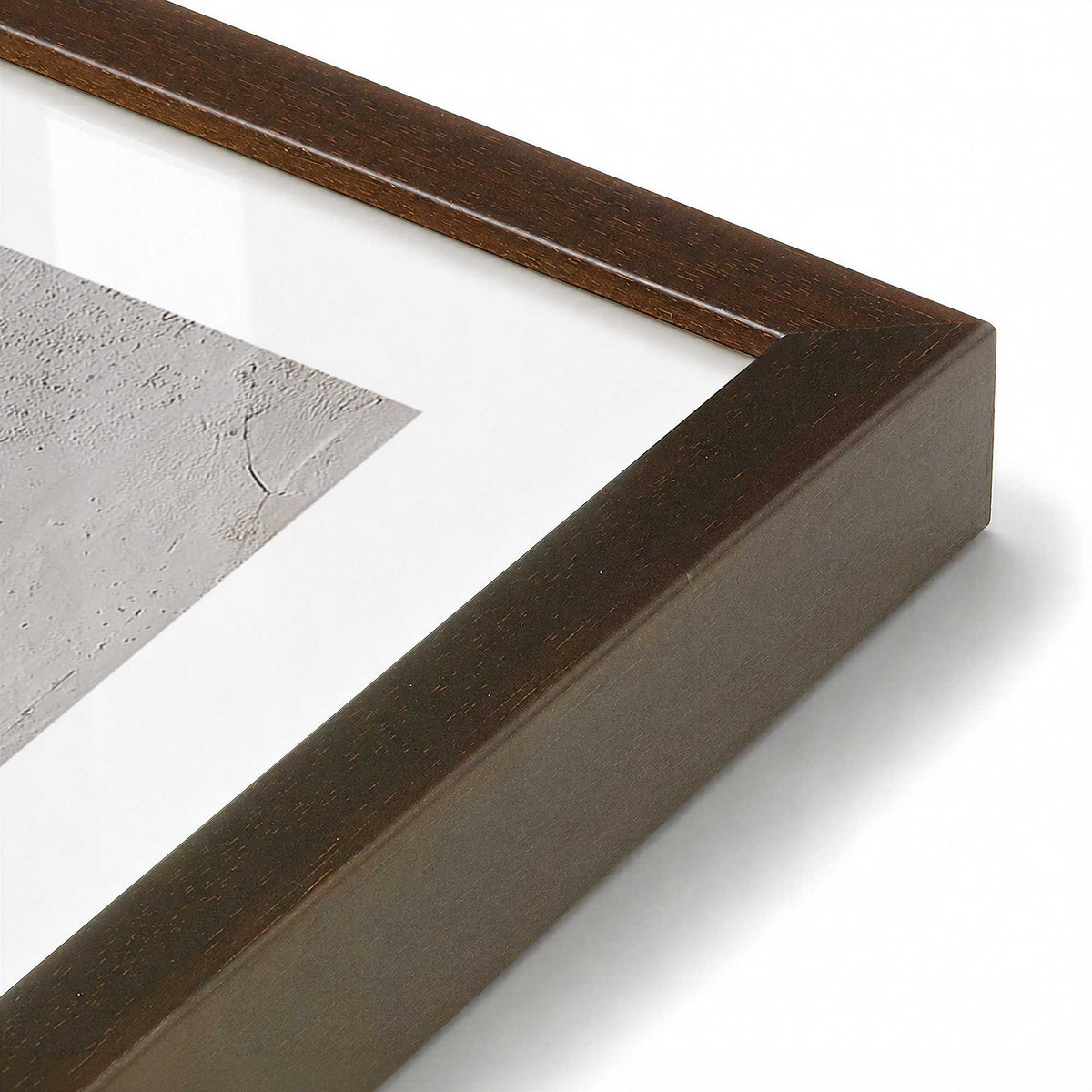 [Color:Brown], Picture of art in a Brown frame at an angle