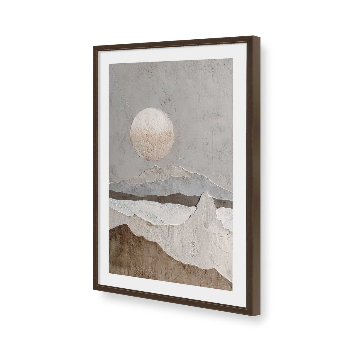 [Color:Brown], Picture of art in a Brown frame of the corner