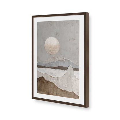 [Color:Brown], Picture of art in a Brown frame of the corner