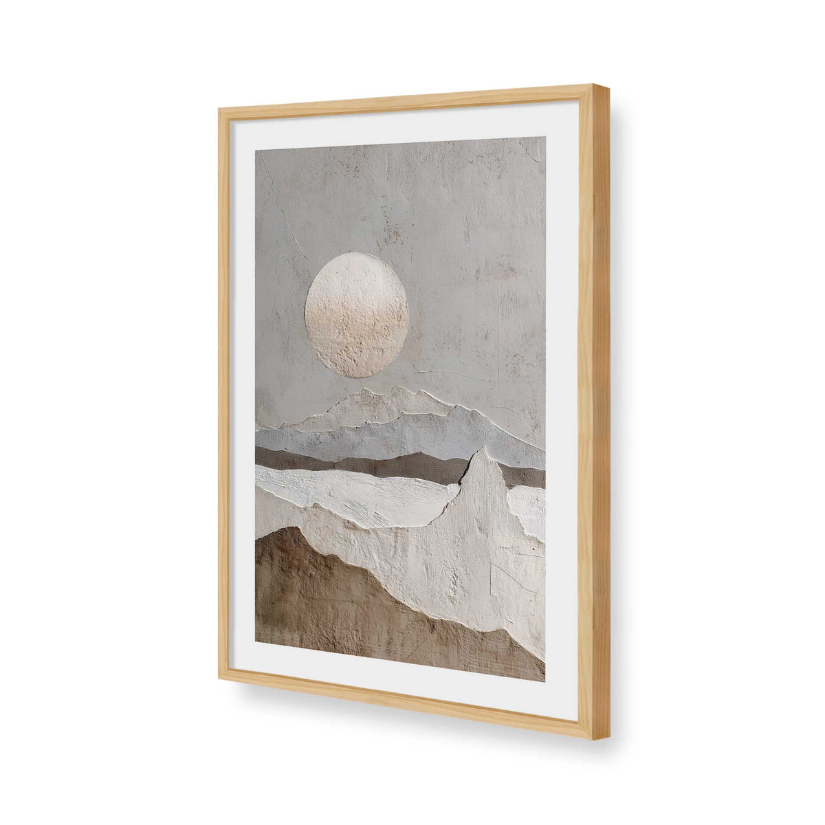 [Color:American Maple], Picture of art in a American Maple frame of the corner