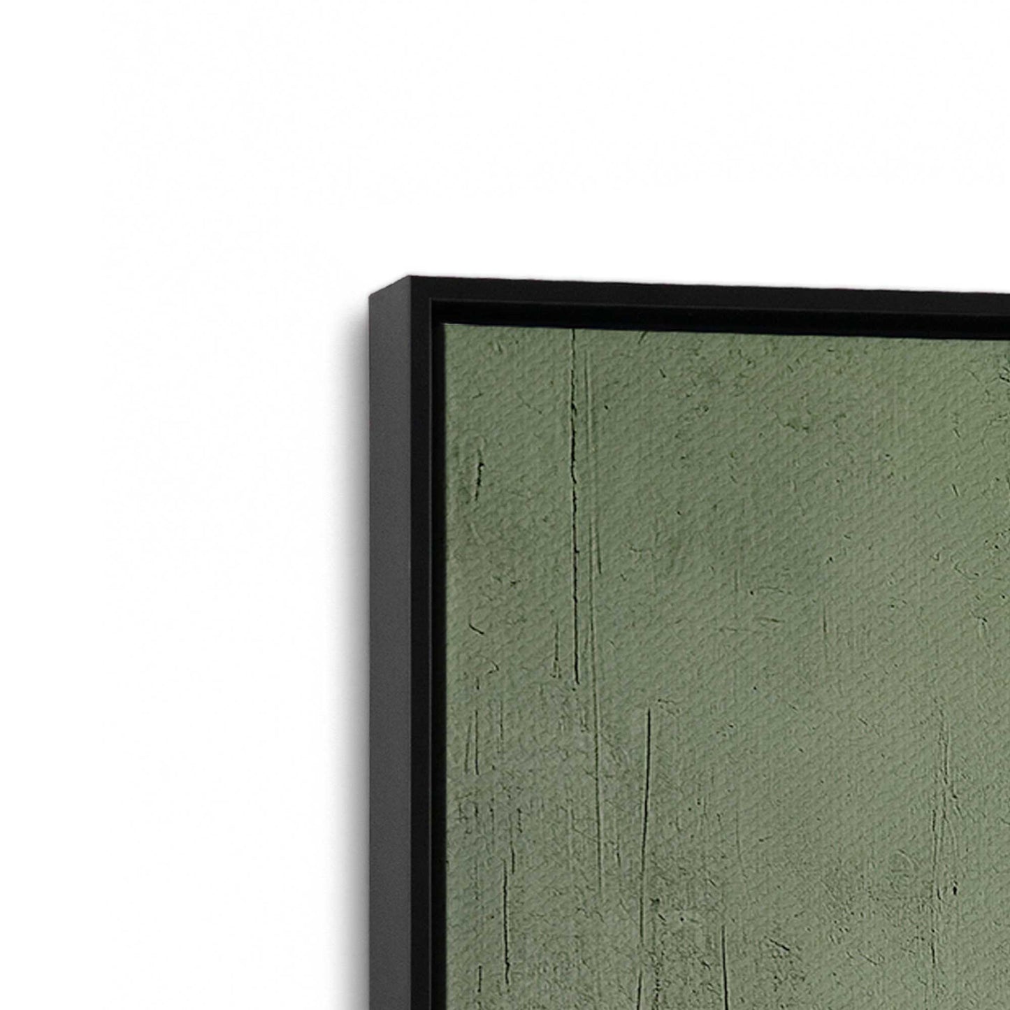 [Color:Satin Black], Picture of art in a Satin Black frame at an angle