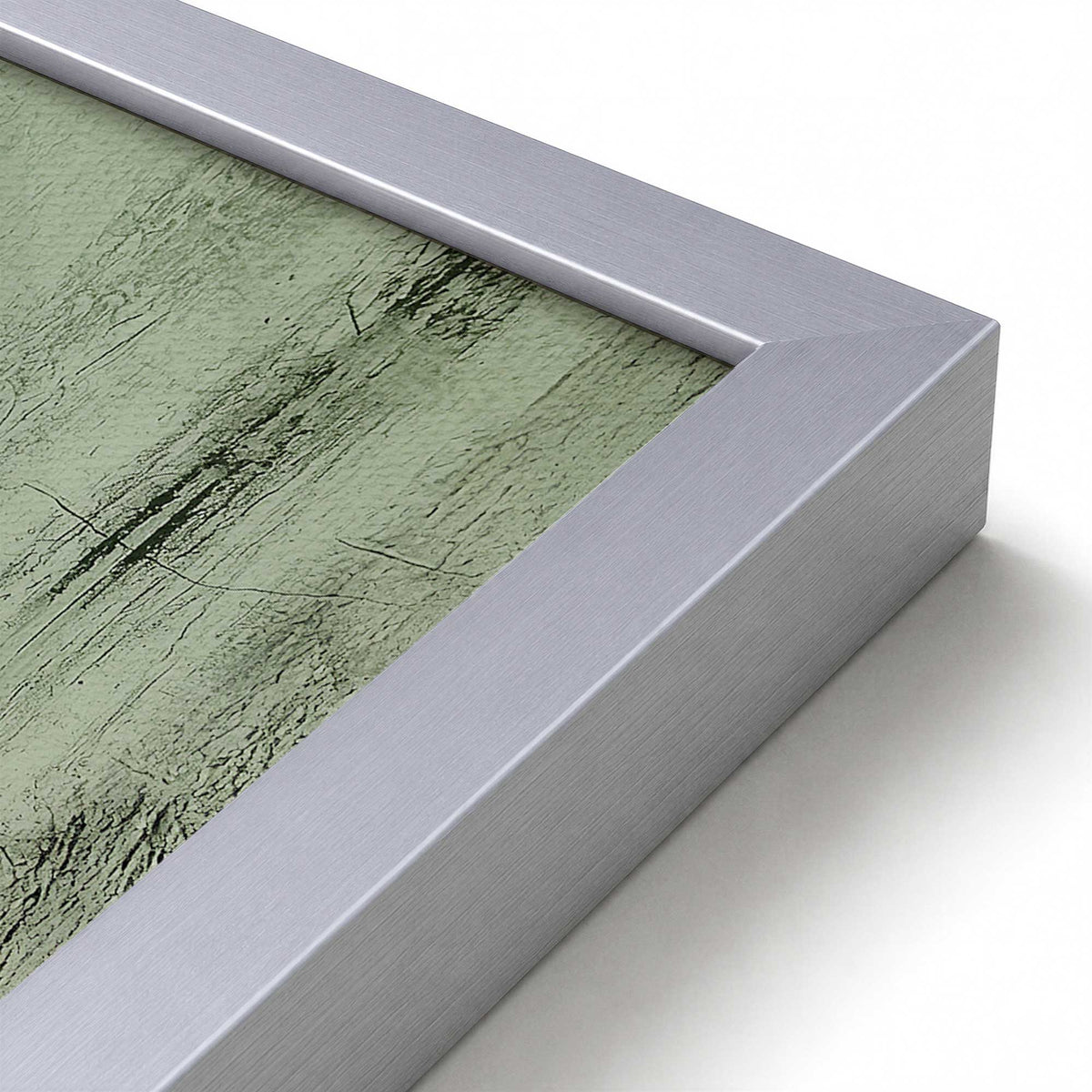 [Color:Polished Chrome], Picture of art in a Polished Chrome frame at an angle