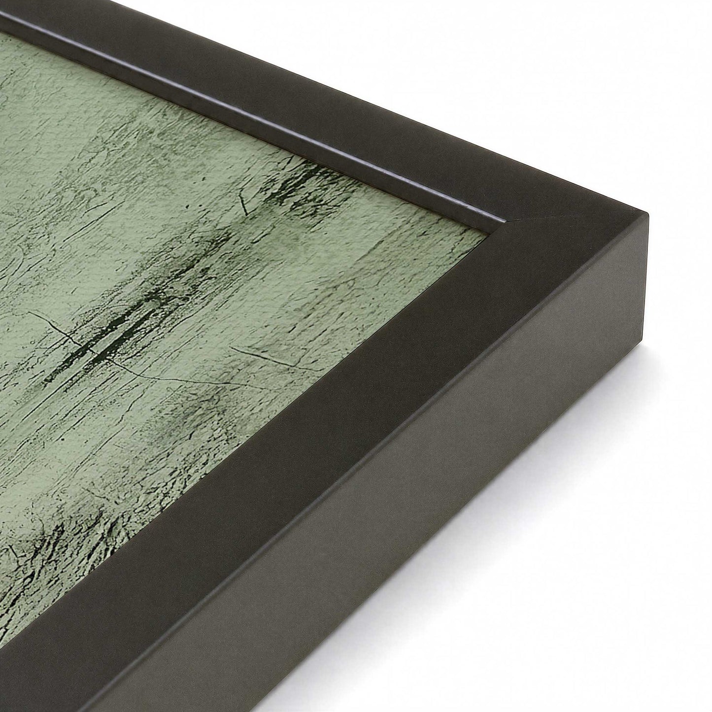 [Color:Satin Black], Picture of art in a Satin Black frame at an angle