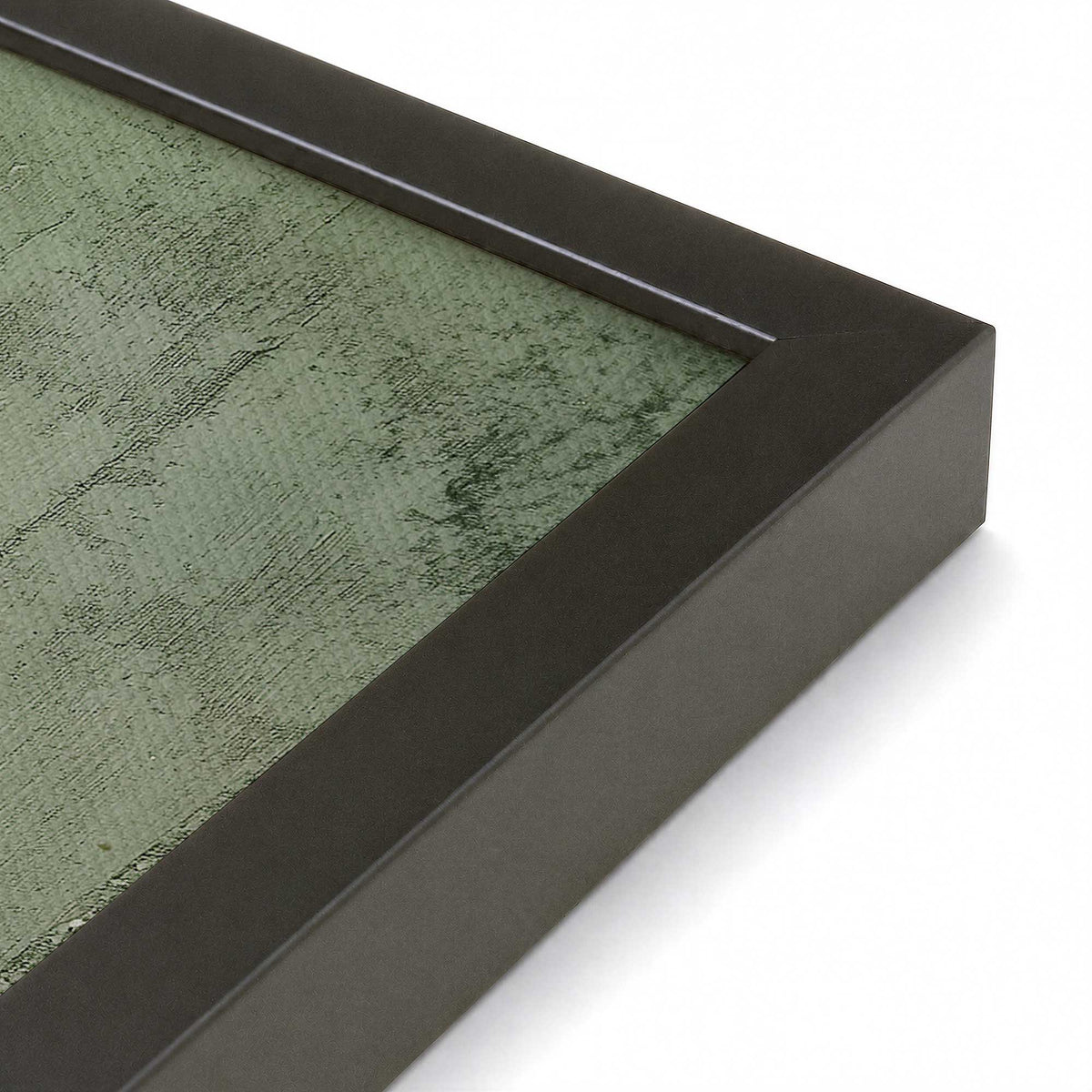 [Color:Satin Black], Picture of art in a Satin Black frame at an angle