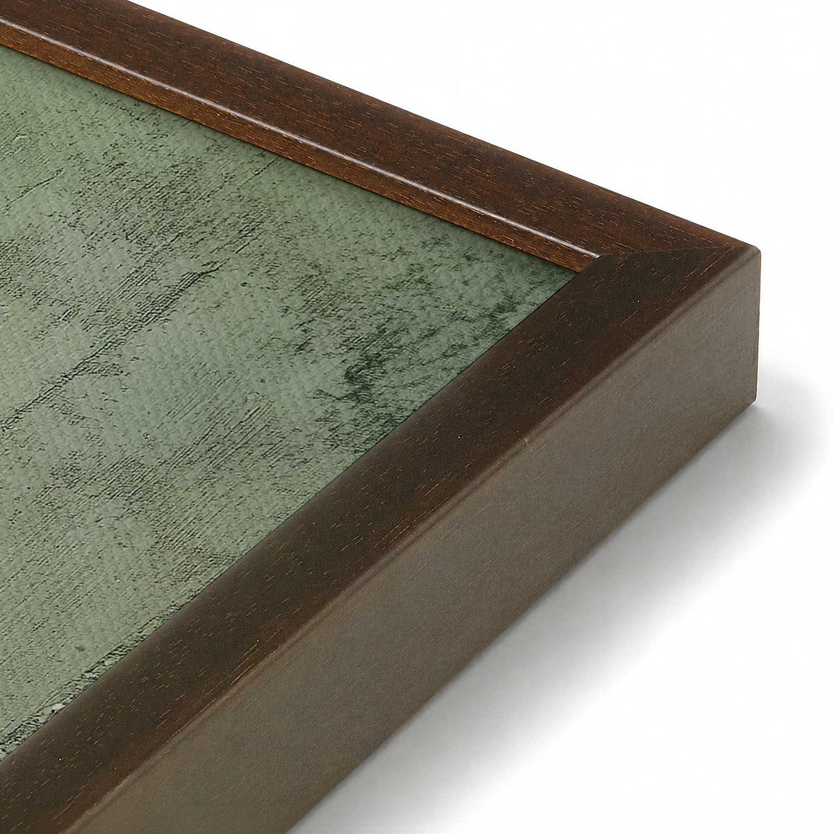 [Color:Brown], Picture of art in a Brown frame at an angle