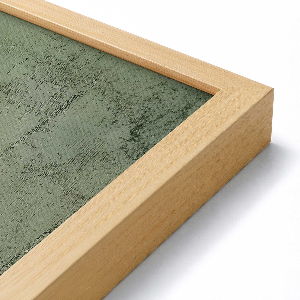 [Color:American Maple], Picture of art in a American Maple frame at an angle