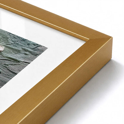 [Color:Polished Gold], Picture of art in a Polished Gold frame at an angle