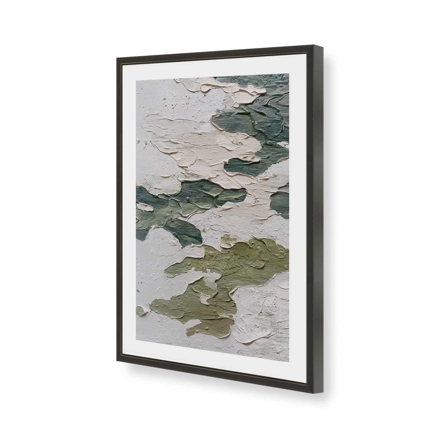 [Color:Satin Black], Picture of art in a Satin Black frame of the corner