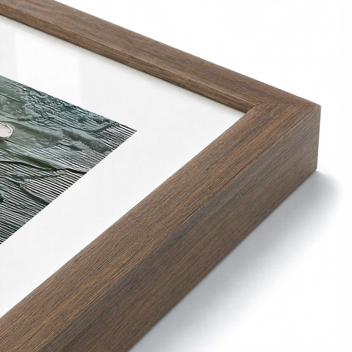 [Color:Walnut], Picture of art in a Walnut frame at an angle