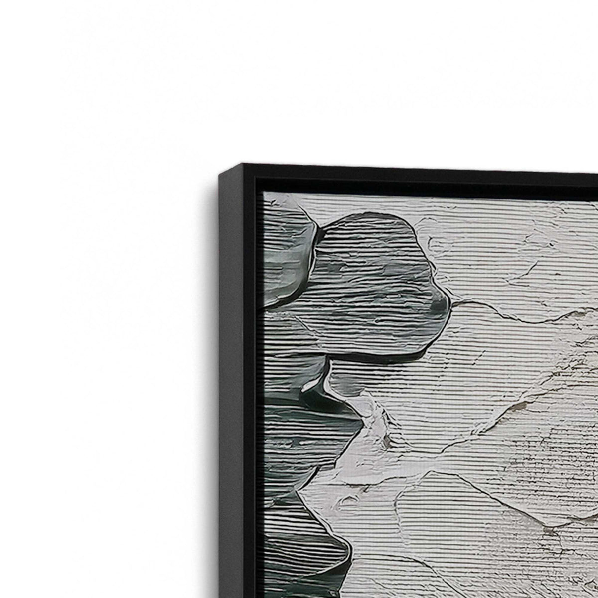 [Color:Satin Black], Picture of art in a Satin Black frame at an angle