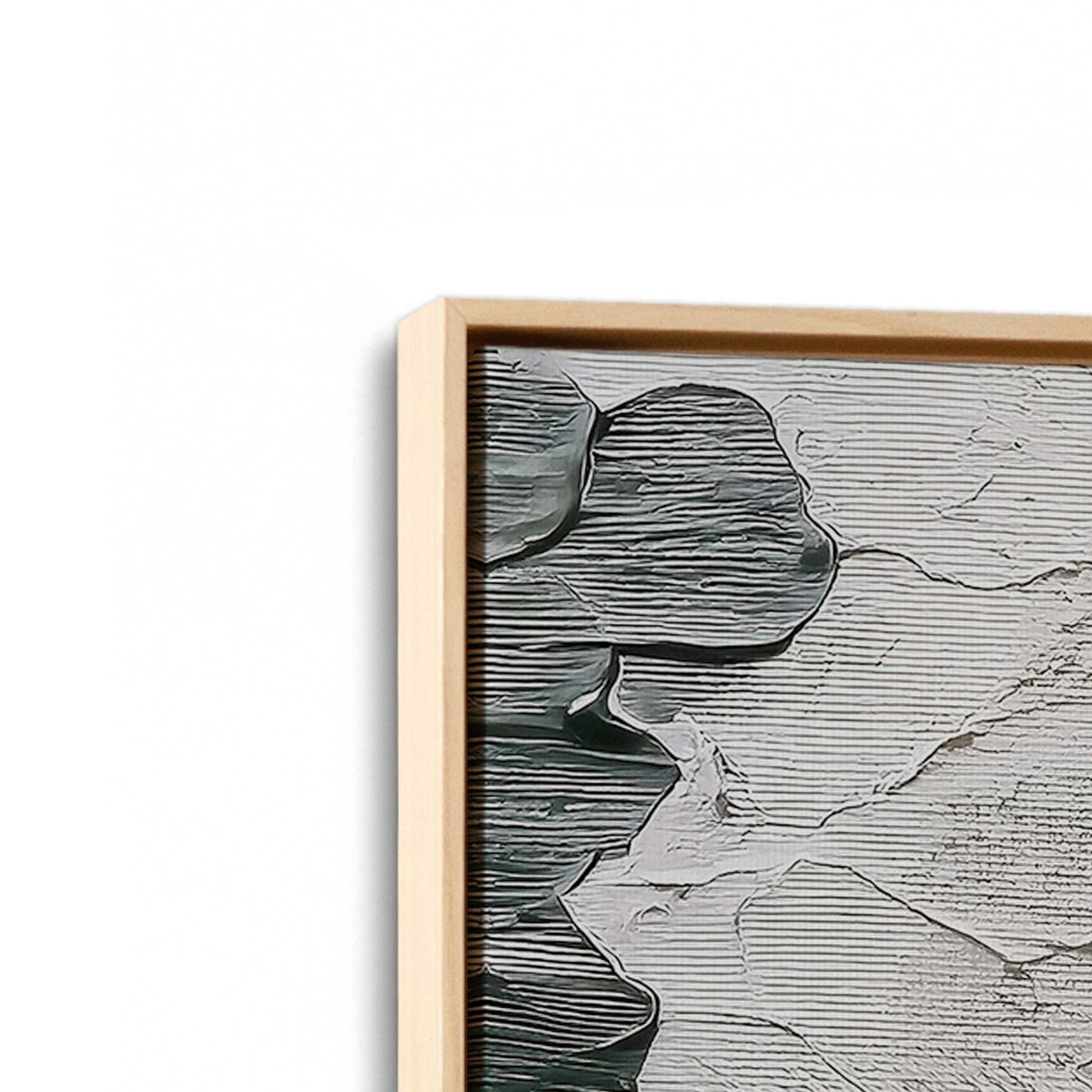 [Color:American Maple], Picture of art in a American Maple frame at an angle