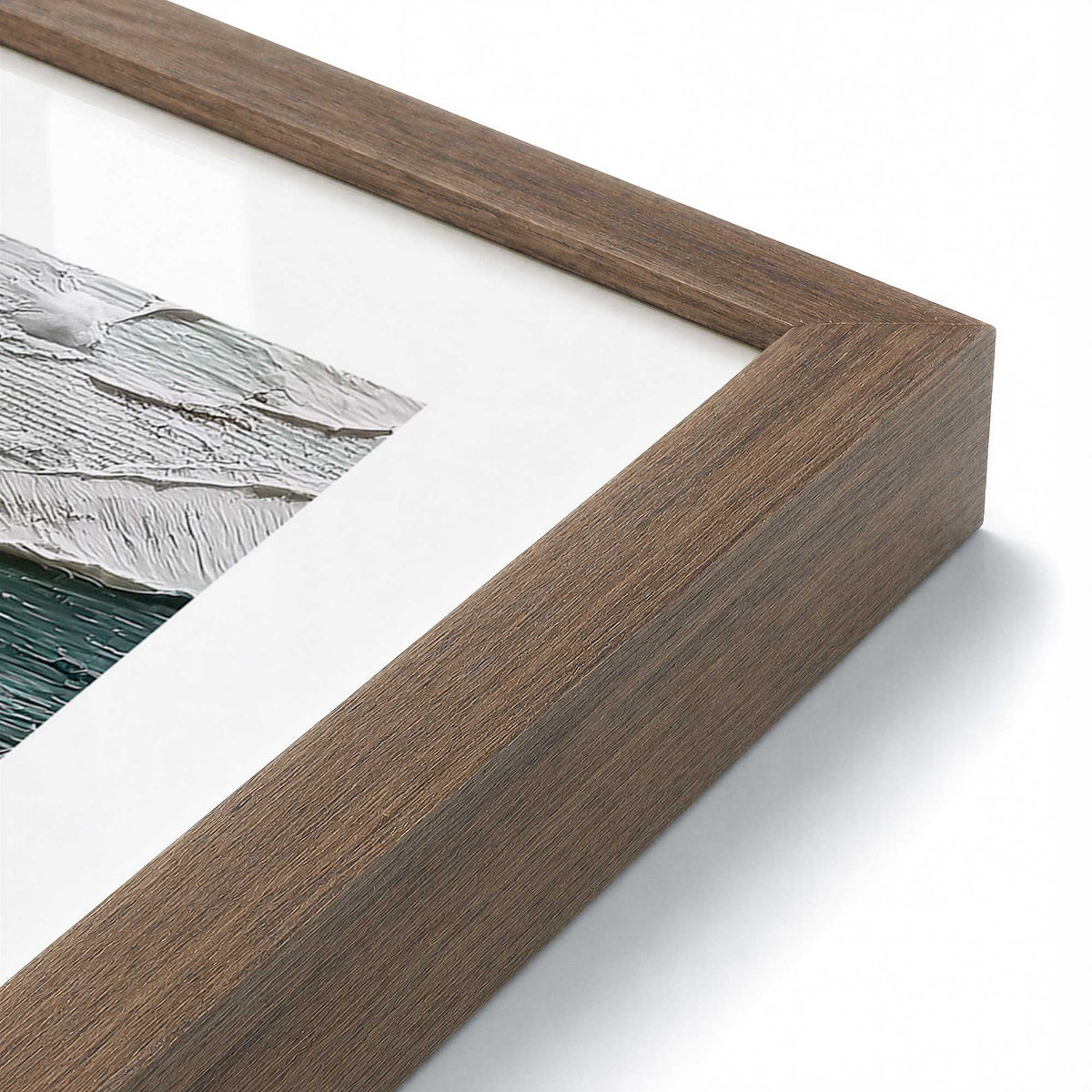 [Color:Walnut], Picture of art in a Walnut frame at an angle